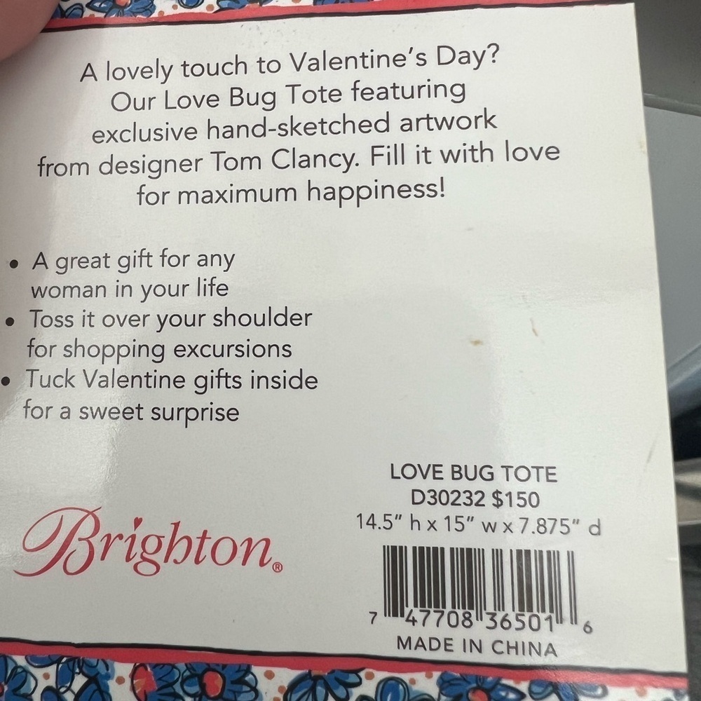 Brighton Pink and Gold Tote Bag with Love Design - Picture 13 of 13